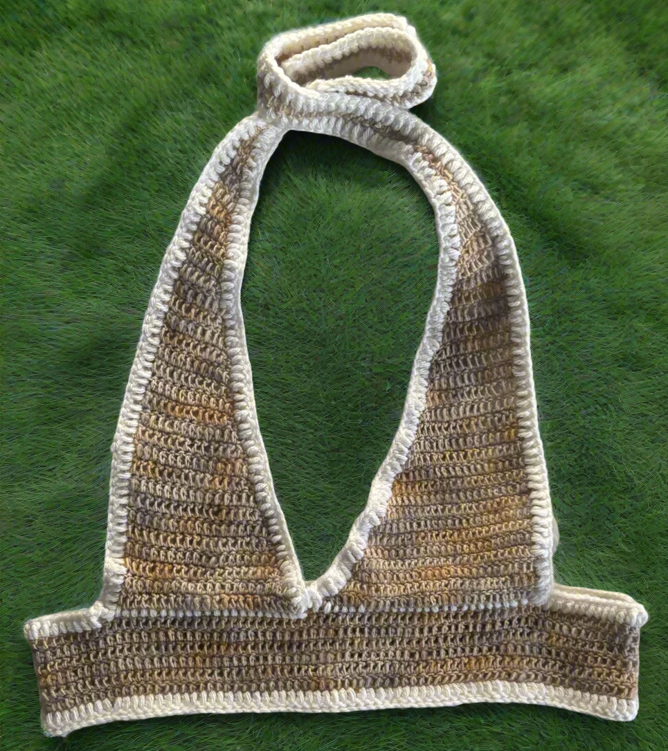 Rainbow Crochet Halter Top