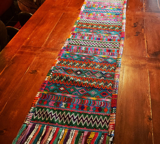 Artisan Made - Extra Long Colorful Handloomed Guatemalan Table Runner