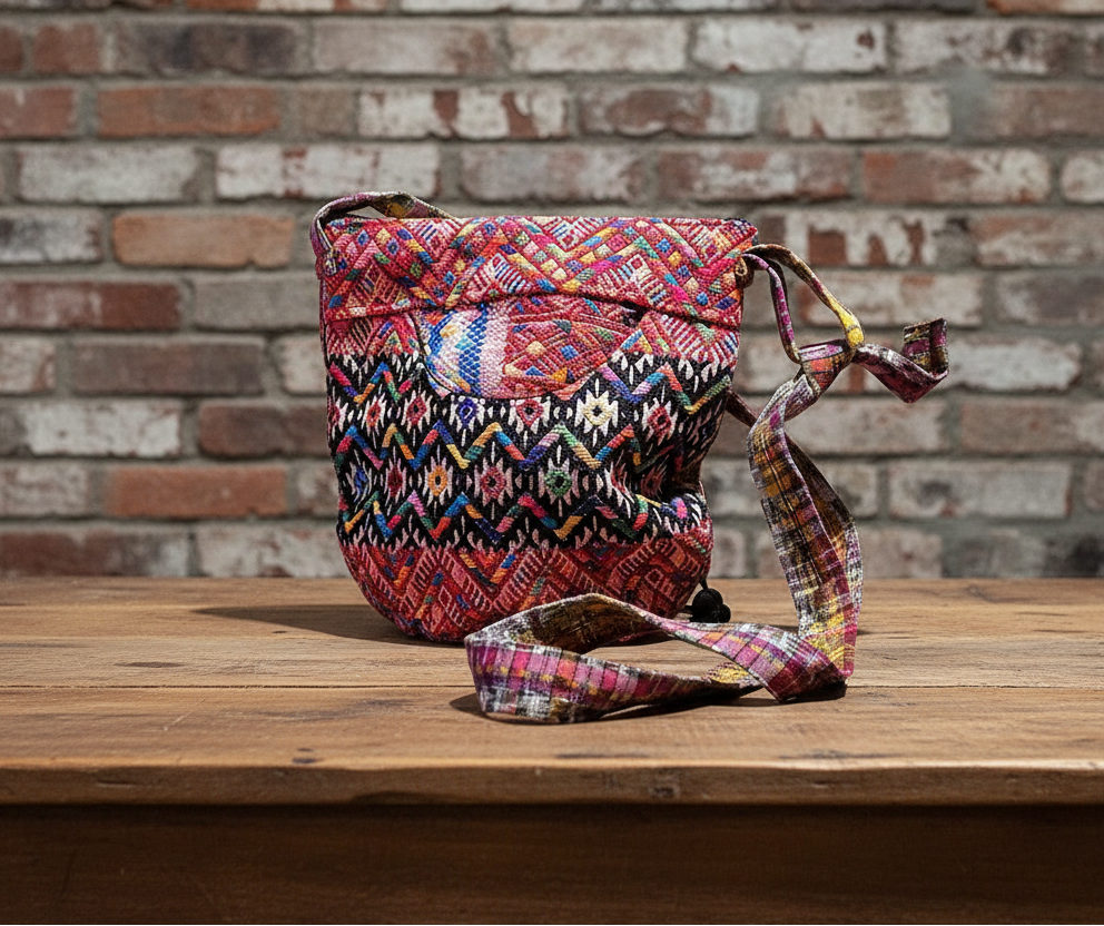 Artisan Made - Handmade Colorful Guatemalan Embroidered Crossbody Bag