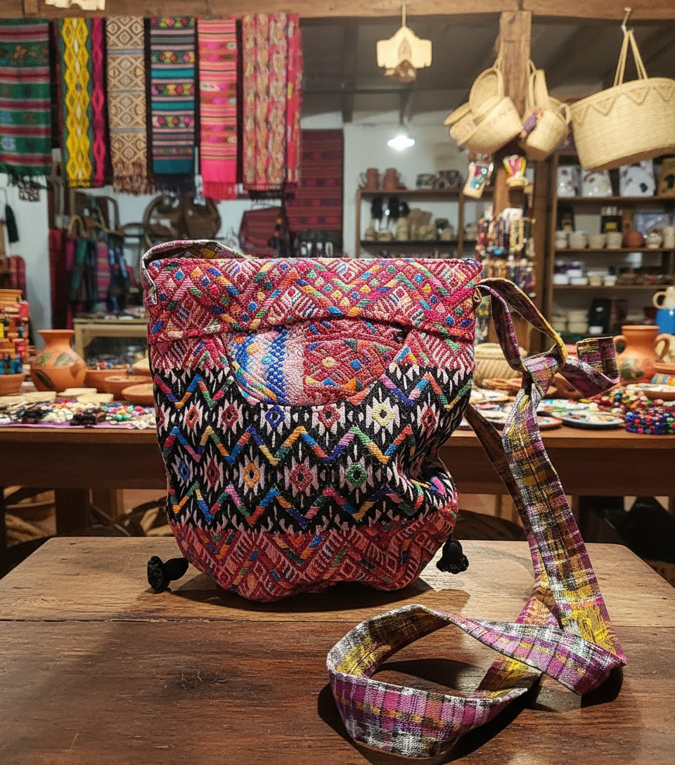 Artisan Made - Handmade Colorful Guatemalan Embroidered Crossbody Bag