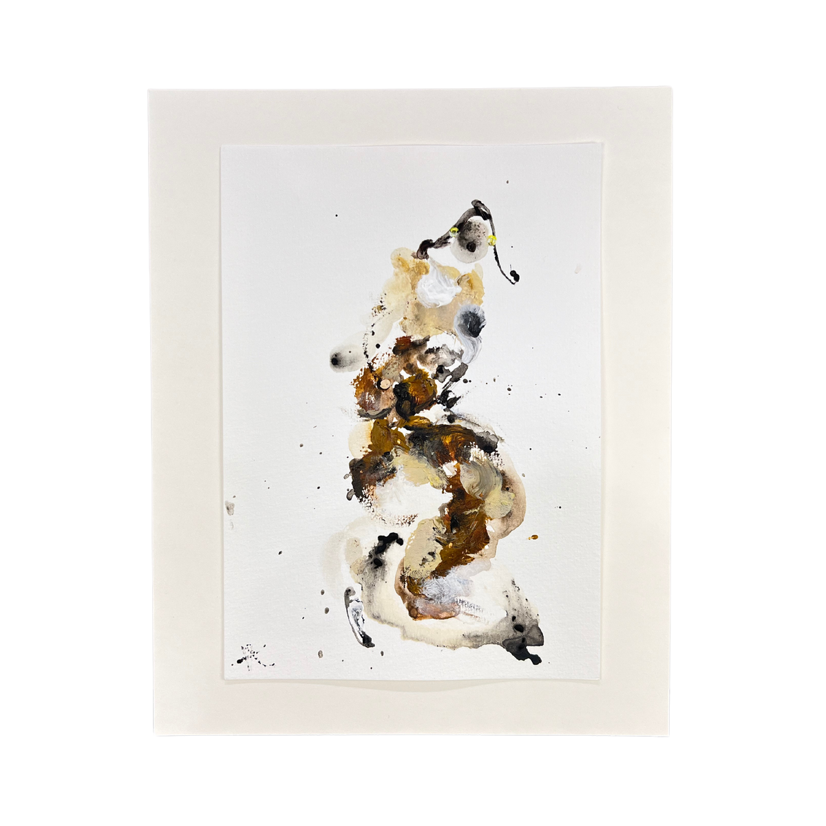 Framed abstract artwork with a white border