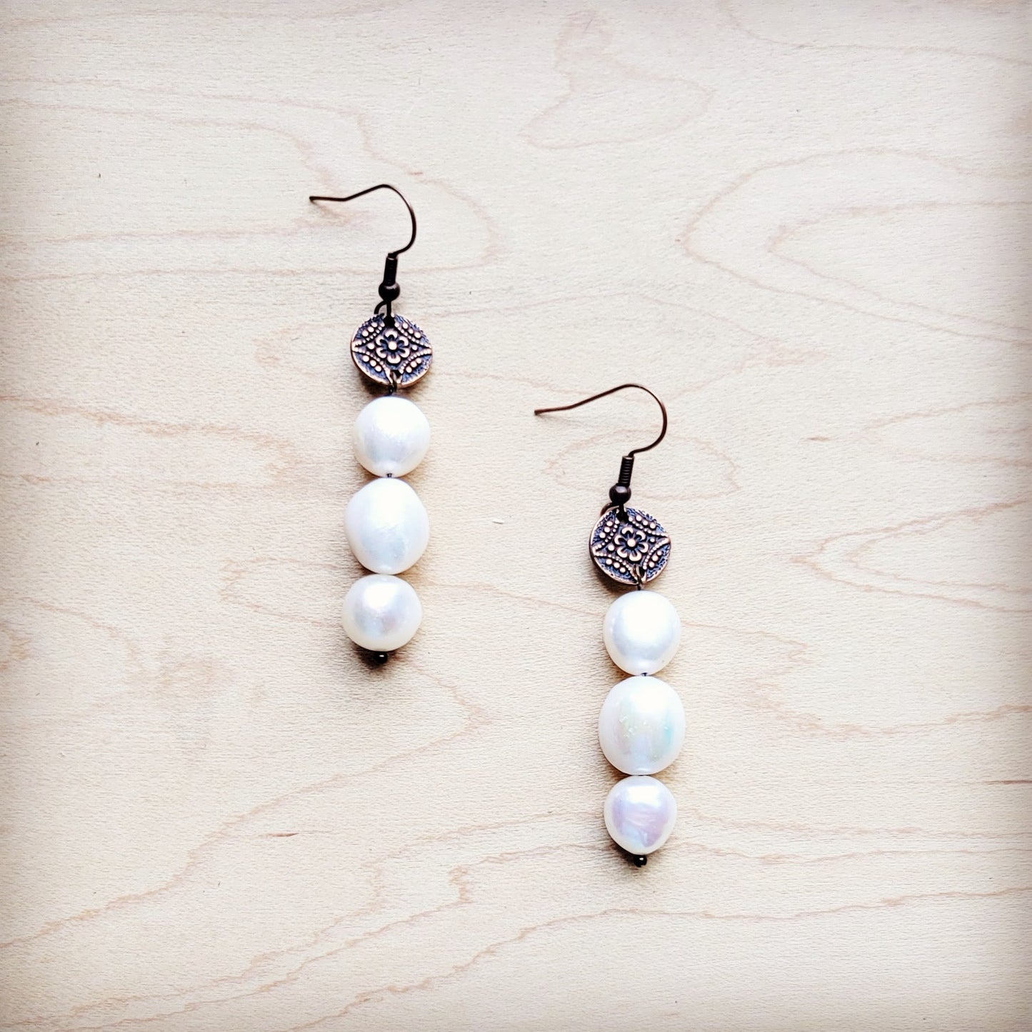 Genuine Freshwater Potato Pearl Earrings