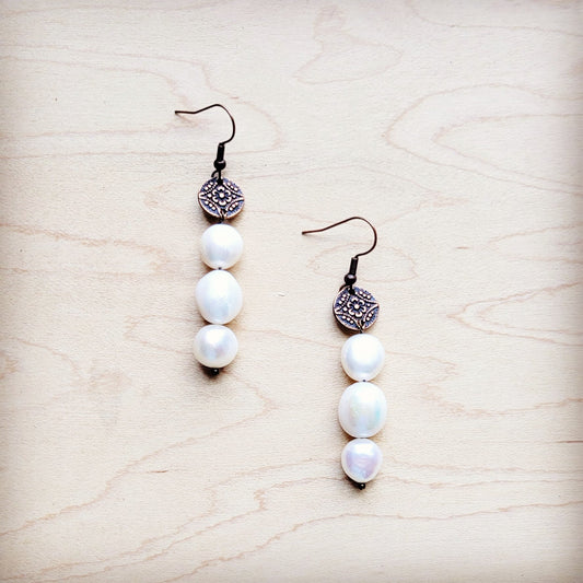 Genuine Freshwater Potato Pearl Earrings
