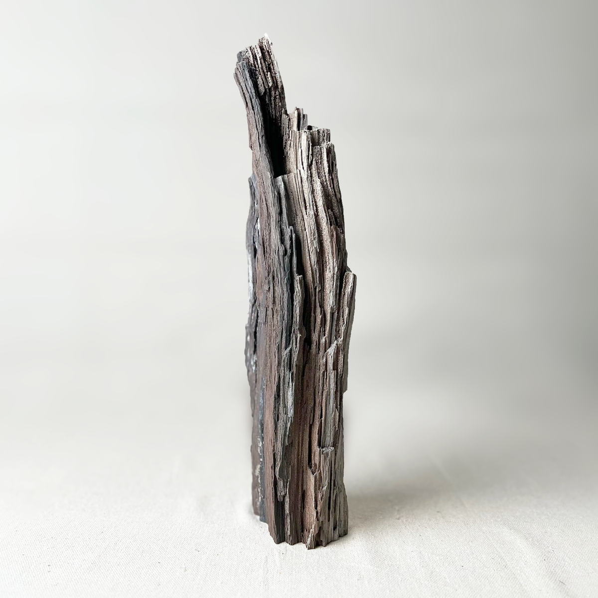 Wood sculpture on a white background
