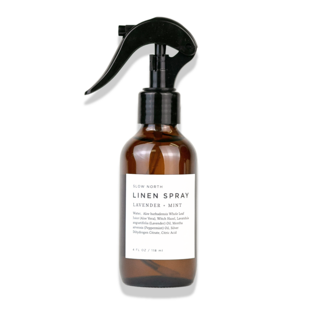 Brown spray bottle with black nozzle on a white background
