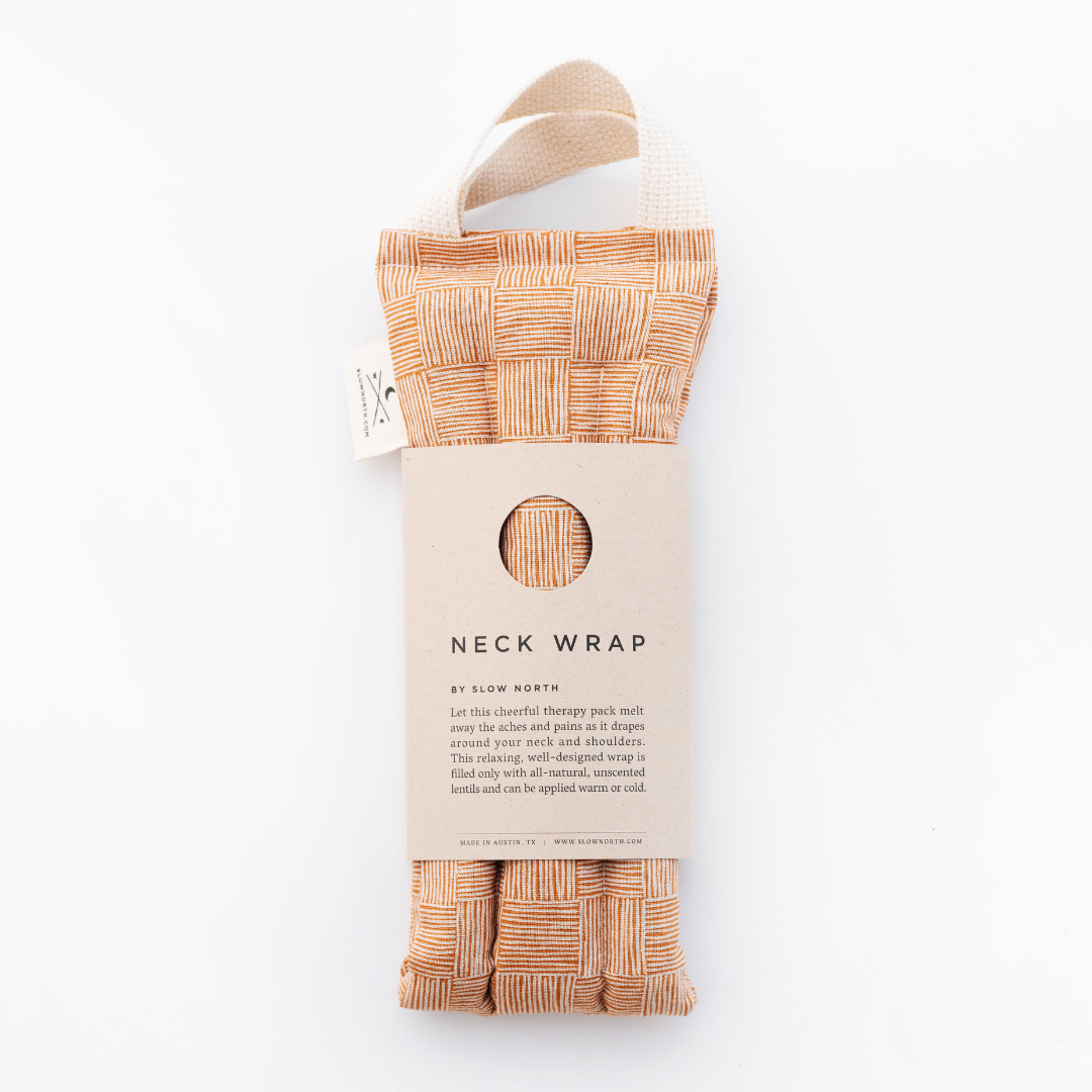 Neck wrap with packaging on a white background