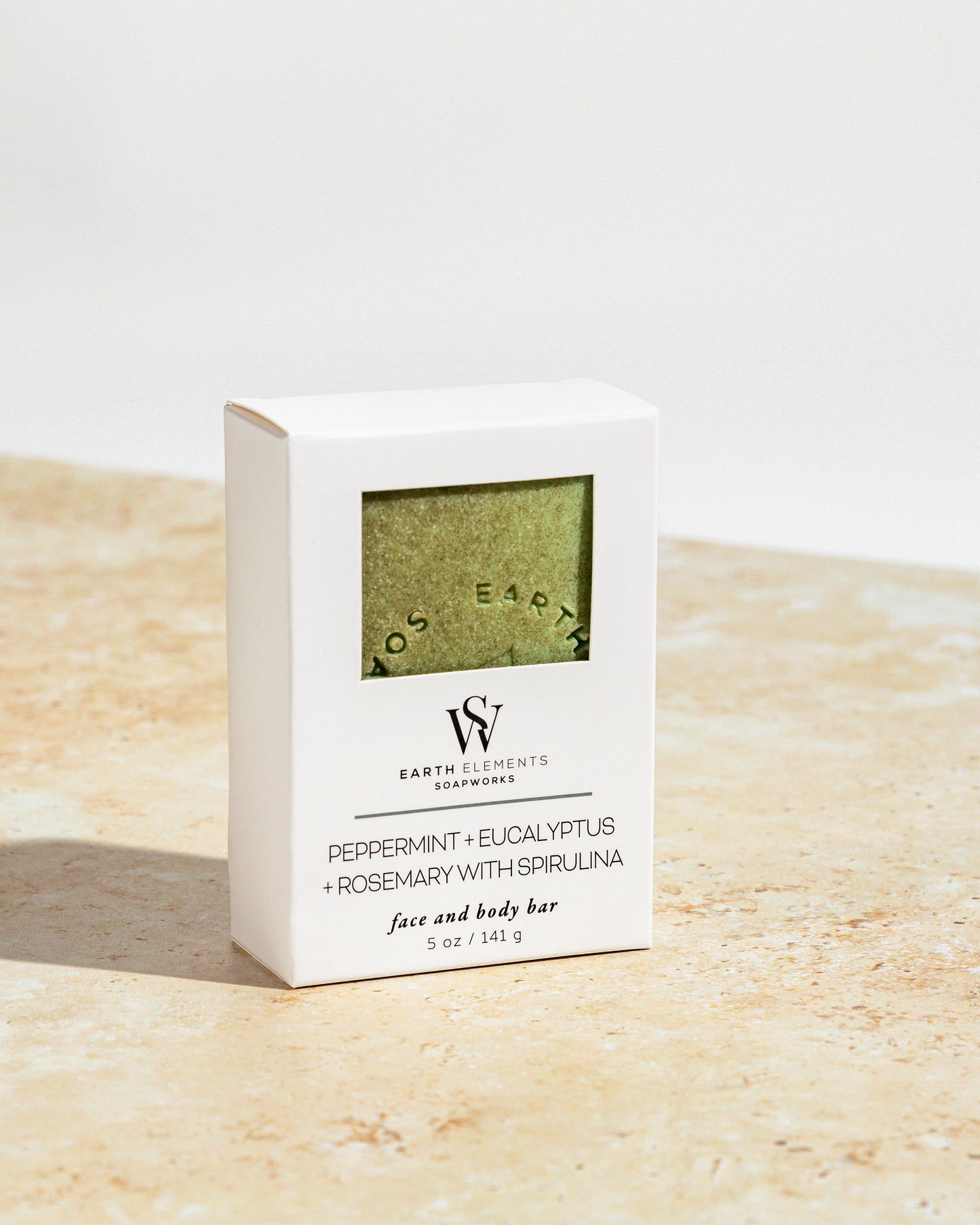 PEPPERMINT + EUCALYPTUS + ROSEMARY WITH SPIRULINA SOAP