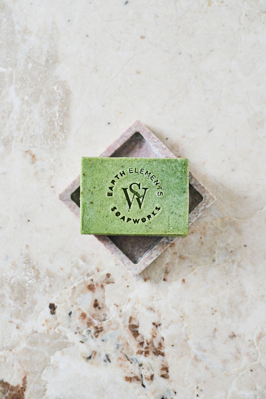 PEPPERMINT + EUCALYPTUS + ROSEMARY WITH SPIRULINA SOAP