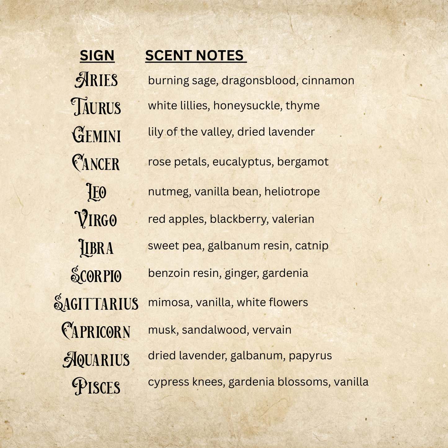 Blackwater Apothecary - Zodiac Collection - Hand Dipped Incense Cones