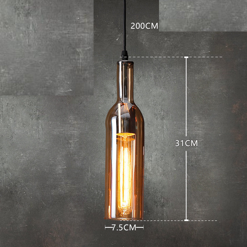 Pendant light with dimensions labeled on a dark gray background